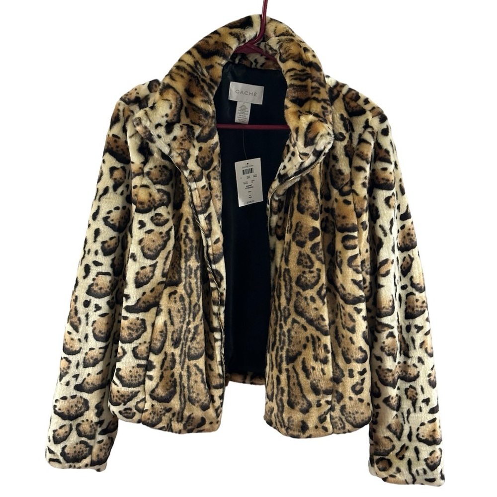 Cache Leopard Print Coat